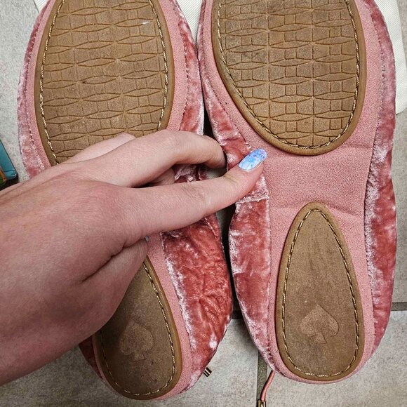 NEW Kate Spade Rose Crushed Velvet Ballet Shoes - In Box with Bag. Size 6.5! - Picture 2 of 9